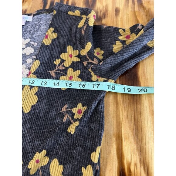 Lularoe Women Size S Cardigan Floral Duster Ribbed Fabric Cottagecore Loungewear - Picture 11 of 11